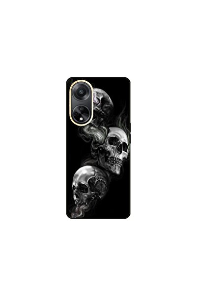 Atlas Εξατομικευμένη θήκη και μεμβράνη σιλικόνης OPPO A58, Κρανία, πολύχρωμο,...