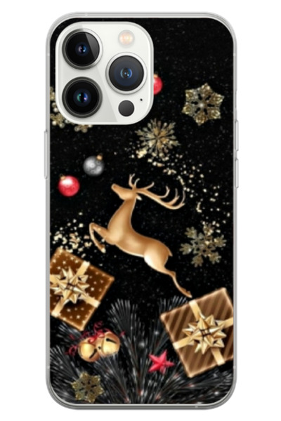 Atlas Husa personalizata HQ Print pentru Apple iPhone 15 Pro, Reindeer #2, S1...