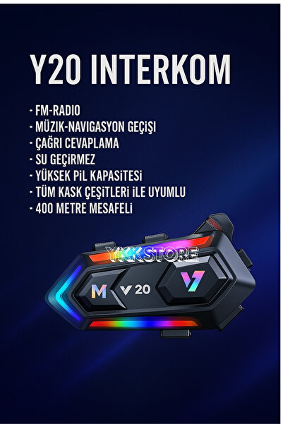 YKK Store Y20 Interkom | Su Geçirmez, RGB Aydınlatma, 1000 mAh Batarya, 25 Sa...