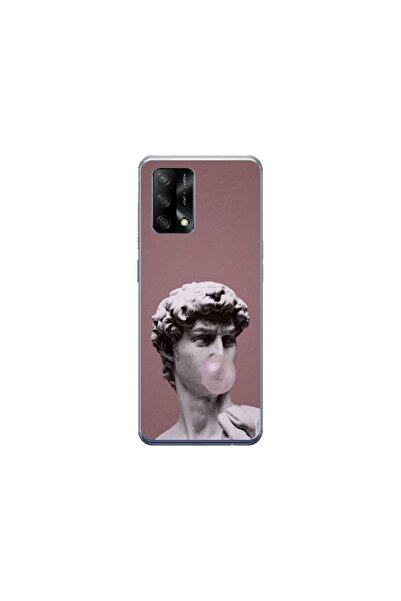 Atlas Husa personalizata si Folie de Silicon OPPO A74, Bubble Gum Statue, multicolor, S1D1M0317