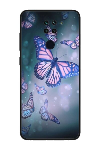 Atlas Husa personalizata si Folie de Silicon Xiaomi Redmi Note 9T, Butterfly ...