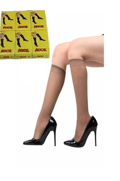 İDOL Women's Medium Thick Knee Thin Socks 9 Pack (86 Mink)