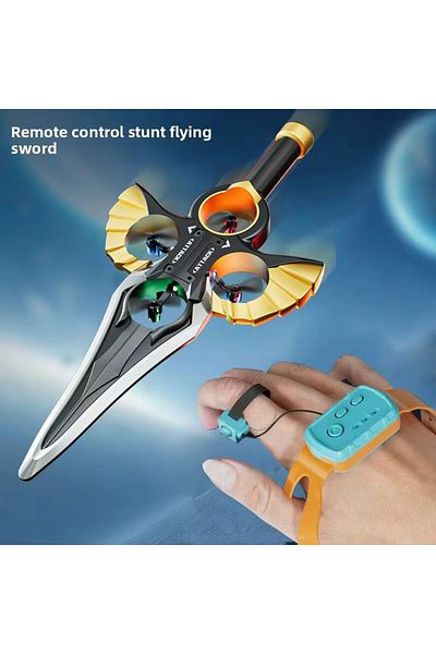 Tradeo Remote Control Stunt Flying Sword Plane Toy with Lights
