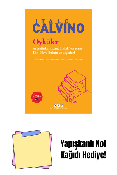 Yapı Kredi Yayınları قصص - كالفينو + ورق ملاحظات لاصق