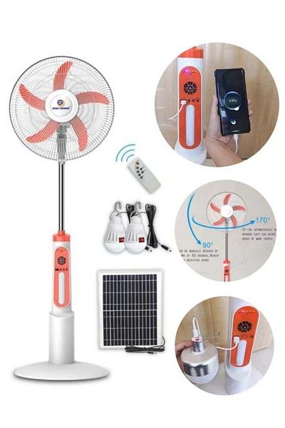 DLC Solar-powered fan with a remote control