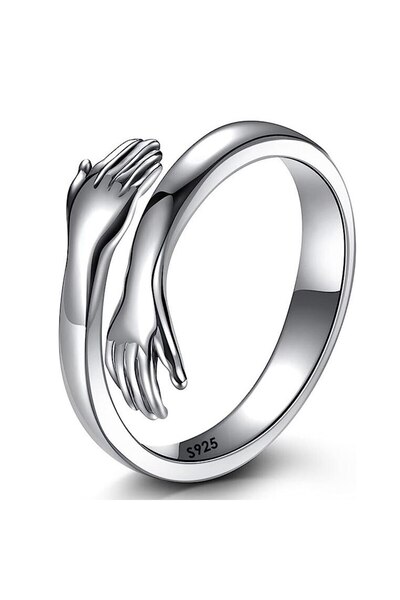 OEM Hug Style Ring Plated with Silver S925 and Gift Box