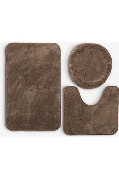OEM Set of 3 bath mats TIMSFORS dark sand