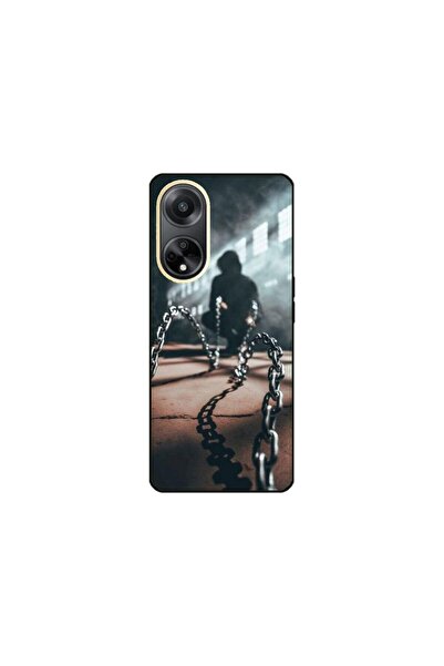 Atlas Husa personalizata si Folie de Silicon OPPO Reno8 T, Chain Man, multico...
