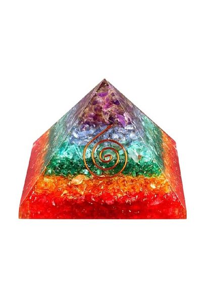OEM Pyramidal Orgonite with Crystals for Negative Energy Removal and Spiritual Rebalancing 8x8x6.5cm