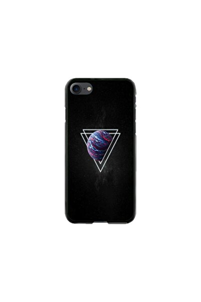 Atlas Персонализиран калъф за Apple iPhone SE 2020, Triangle Planet, многоцве...