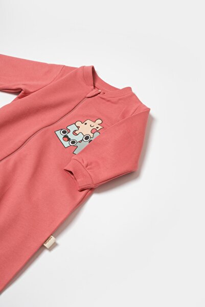 Magu Unisex Baby Cotton Puzzle Patterned Jumpsuit