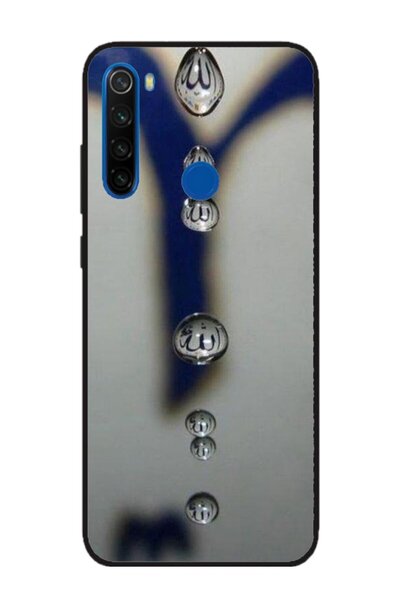 Atlas Husa personalizata si Folie de Silicon Xiaomi Redmi Note 8, Droplets, m...