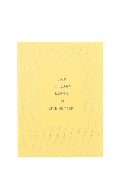 Roco Notebook – "Live to Learn, Learn to Live Better", B5, 62 Sheets