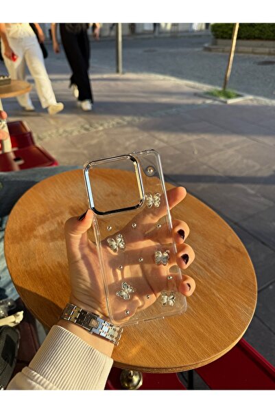 MustCase Xiaomi Redmi Note 13 Pro 5G Kılıf Kelebek Desenli Şeffaf Kılıf Simli...