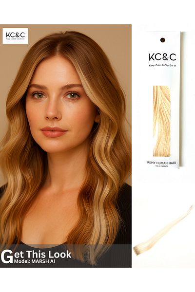 keep calm Bleach Blonde Highlights Hair Extension Clip-In