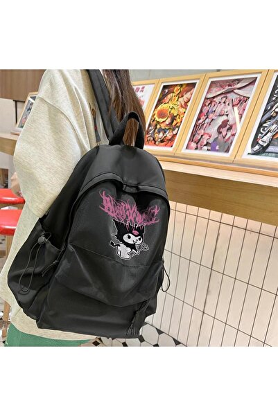 Gofeel Kuromi Pink Baskılı Unisex Sırt Çantası Back to School Kumaş One Size ...