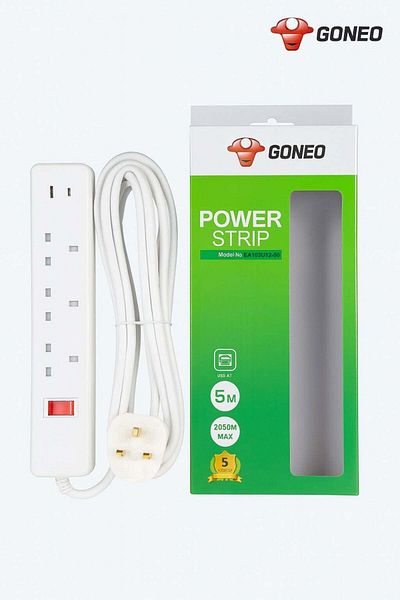 GONEO Smart Power Distributor with 3 Outlets and USB-C Port, 5m Cable