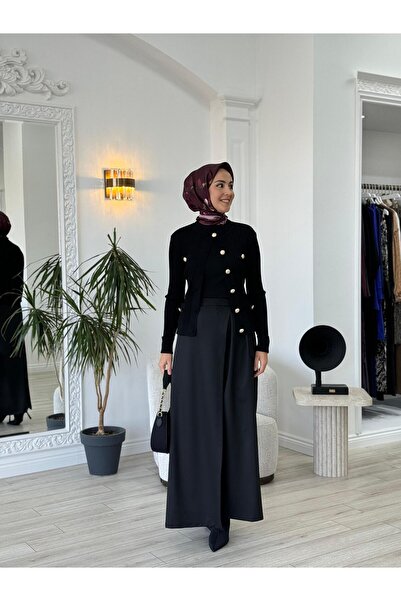 QOOQ STORE QOOQ Pane Pantolon Siyah 25fw300