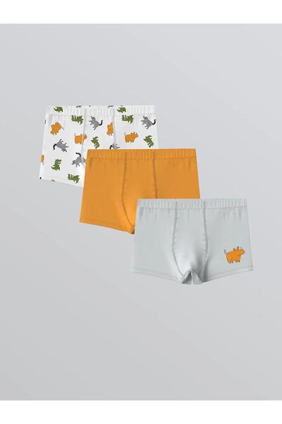 LC Waikiki Lcw Printed Combed Cotton Boy Boxer 3-Piece (W5)