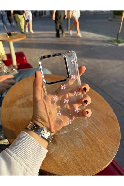 MustCase Xiaomi Redmi Note 13 Pro 5G Kılıf Pembe Fiyonk Desenli Şeffaf Kılıf ...