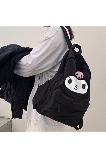 Gofeel Harajuku Y2K Kuromi Face Printed Unisex Backpack