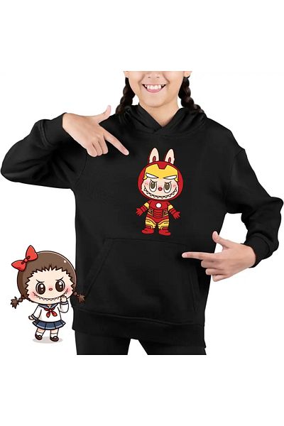 OEM Labubu Iron Man Kids Girls Sweatshirt