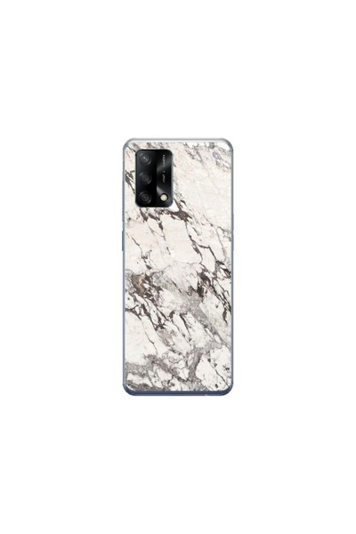Atlas Husa personalizata si Folie de Silicon OPPO A74, White Marble, multicolor, S1D1M0325