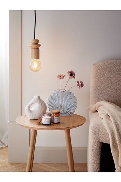 OEM Set of 2 ASMIND chandelier Ø8x13cm wood