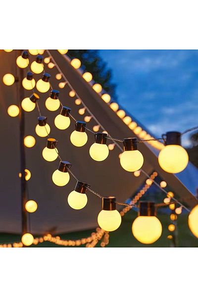 OEM Șir luminos solar retro 20 becuri LED, 3.8m, decor grădină, terasă, petreceri, rezistent la apă
