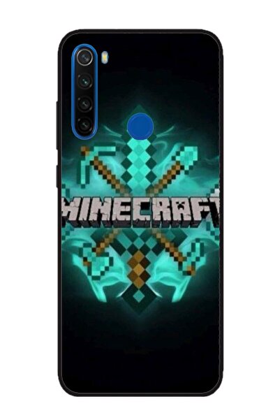 Atlas Husa personalizata si Folie de Silicon Xiaomi Redmi Note 8T, Minecraft #2, multicolor, S1D1M0126