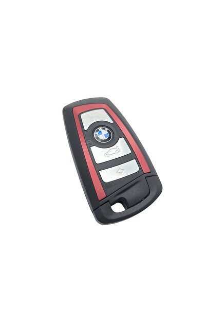 MAF Carcasă cheie premium cu 4 butoane pentru BMW X3 X4 F10 F20 F30 F40 F14 F01 F02, cadru roșu