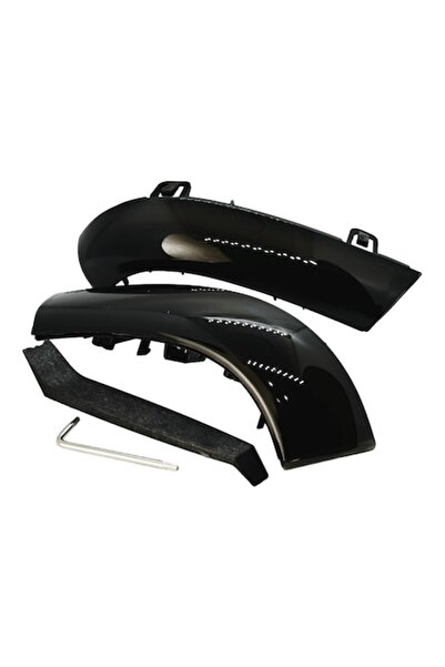 Volkswagen Set 2 semnalizatoare oglindă dinamică negre VW Golf 5, Passat B6, B5.5, Eos, Skoda, Seat + bec LED