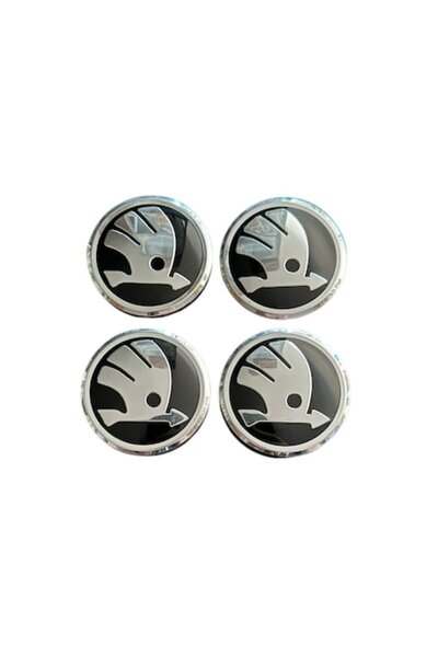 MAF Set 4 capace roti 58mm exterior, 50, 5mm interior Skoda argintii compatib...