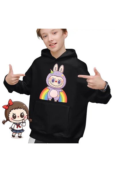 OEM Labubu Rainbow Mood Kids Boys Sweatshirt