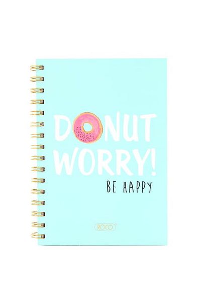 Roco Notebook"DoNut Worry Be Happy", A5, 80 Sheets