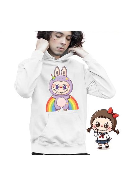 OEM Labubu Rainbow Mood Kids Boys Sweatshirt