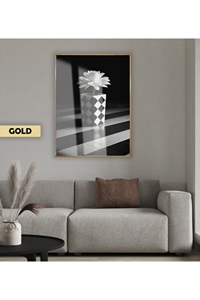 Harikabirev HARİKABİREV | FLORI DE VAZOL ALB-NEGRU MODEL 03 | TABLA DE STICLA...