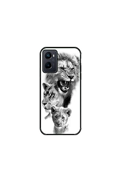 Atlas Προσαρμοσμένη θήκη και μεμβράνη σιλικόνης OPPO A96, Lion #3, πολύχρωμη,...