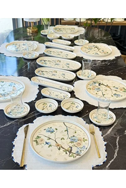 Onedekor 29 Piece Porcelain Breakfast Set Fly