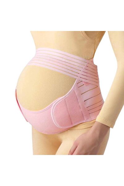 OEM Elastic maternity belt with 3-level support for pregnant women, pink, size XL