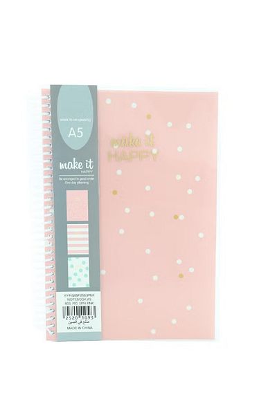 Roco Notebook – "Make it Happy" Polka Dots, A5, 80 Sheets