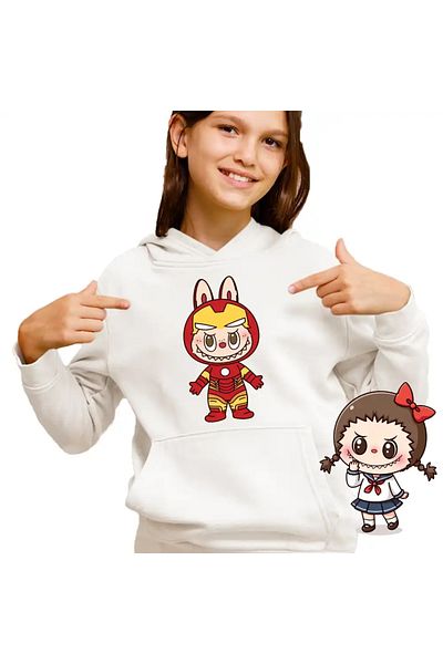OEM Labubu Iron Man Kids Girls Sweatshirt