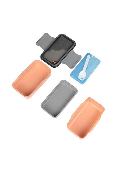 rexa Lunch Box Double Deck – Snap Lock Peach