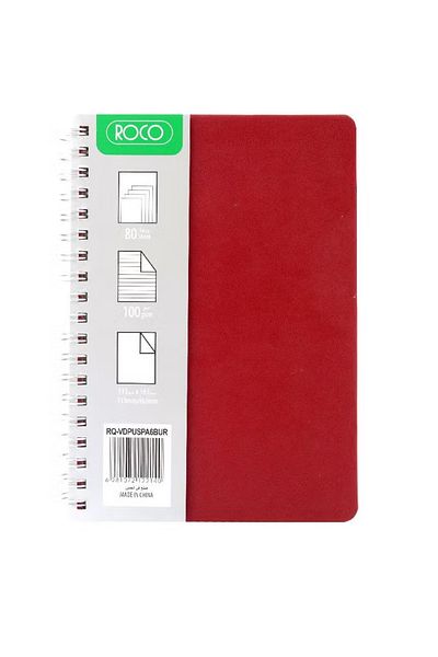 Roco Leatherette Notebook – 11.3 x 16.3 cm, 80 Sheets