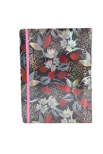 Roco Notebook – Blue Flower Metallic, B5, 96 Sheets