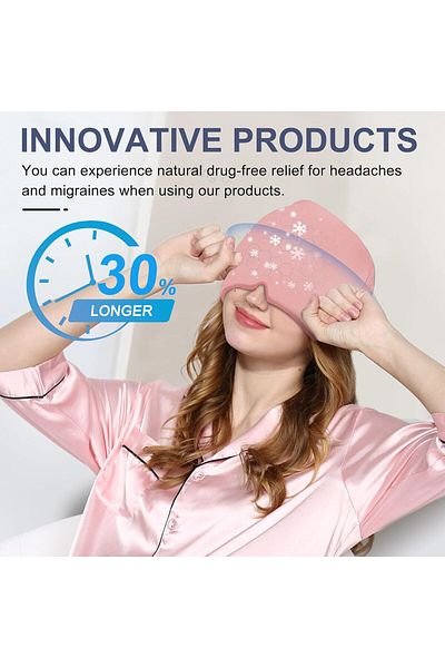 gel Head and Eye Gel Cap for Headache Relief, Headache Relief Hat, for Puffy Eyes, for Sinuses, for Stress Relief