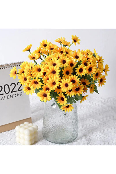 MD Aspiz Flowers 2 Demet Yapay Lüx Papatya ( Saksısız ) ayçiçeği ayçiçek Buketi vazo agaç