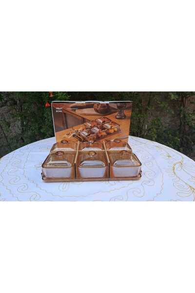 Online Kapında 7 Piece Glass Breakfast Sunumluk