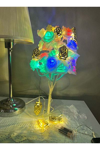 co arma Illuminated Tree Set with Ramadan Lanterns LED