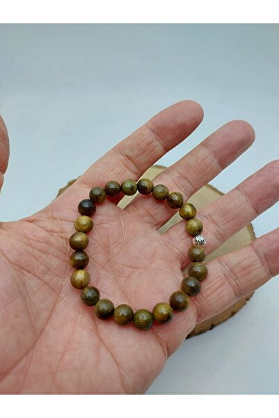 Yasamtohumu Зелен сандалово дърво гривна 8 мм (56534)